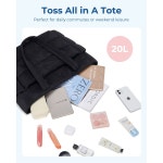 BAGSMART 토트 패딩 여성용 가방 레저 통근 대용량 외출 보관 주최자 라이트 그레이 : 셀렉투하우스