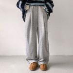 [기모안감 ] 로운 프론트 핀턱 겨울 트레이닝 팬츠 : 플랜데이