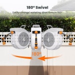 기린 공구 접이식 호스 릴 1/2 X 65피트 헤비 듀티 워터 릴 회전 브래킷 길이에 : 프라임파인더몰