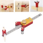 liyands 최신 모델 다기능 스크라이빙 자 평행선 그리기 도구 게이지, 직선 호 측정 DIY 목공 Type2 : 블리츠허브009