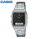 카시오 CASIO AQ-230A-1D 사각 아날로그 디지털 커플 시계 : 똑딱와치