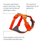 Ruffwear, Front Range 강아지 하네스, 이중 목줄 클립이 있는 반사 소프트 패딩 일상 조절 가능한 경량 핏, 모든 개를 위한 훈련 또는 산책에... 