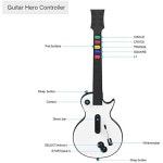 PC 및 PS3용 DOYO 무선 컨트롤러 - 있는 밴드 히어로 록 1/2용 기타 3/4/5 흰색(5키) 스트랩이 Black For PS4 /PS3 /PC : 더고은 Plus