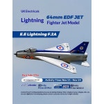 프리윙의  64mm E.E 라이트닝 시뮬레이션 영국의 전투기의 덕티드 모델  조종 항공기 : 빅원물류6