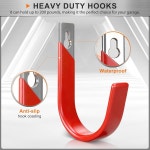 프루이트 6팩 금속 차고 후크, 튼튼한 호스 빗자루, DS-87 호스용 걸이 릴, 유틸리티 보관 벽걸이형 사다리, 물 야외용 1 Pack : 글직카