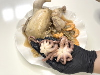 해물 백숙밀키트 1세트 11호닭 생닭 낙지 새우 누룽지 : 주식회사 더블엠