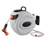 정원 잔디 세차를 벽걸이 호스 되감기 회전식 5/8인치 180 워터 릴, 릴 자동 위한 65피트 접이식 : 굿아우라