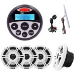 마린 오디오 수신기 유닛 FM/AM BT 6인치 방수 : 에메랄드 코퍼레이션