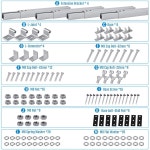 2세트(4PC) 태양광 패널 장착 브래킷 - 조절 가능한 틸트 마운트 스탠드 50W 10 : 프라임파인더몰