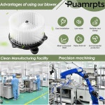 PUAMRPTS AC 히터 블로워 모터 어셈블리 - 엘란트라 2007-2010, 에쿠스 2011-2013, 산타페 2007-2009 교체 번호 700222 : 원조리얼임포트