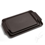 다온샵 PC 패스트푸드 쟁반 중 검정 서빙쟁반 : JT다온샵