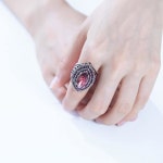 CKHAO 여성 반지 - 32mm 터키 스타일 퍼플 보석 빈티지 주얼리 J0769PURPLE : YG 스토어