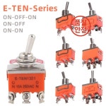 5Pcs 소형 토글 스위치 SPST 250V/15A 2 3 전원 E-TEN-1021/1121/1122/1221/1321/1322 : 신정 상사