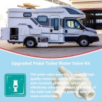 385311641 RV 화장실 워터 밸브 키트 교체품, Dometic and Sealand 300, 301, 310, 311, 320, 321 시리즈 페달 플러시 변기 캠퍼... 