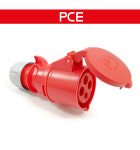 PCE 224-6 CEE 산업용 커넥터 32A 4P 6h 400V IP44 샤크 3상 : 빛따라네발걸음