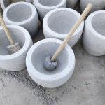 대형 돌절구 절구통 찧기 떡치기 떡매 찹쌀떡 체험 직경 35cm : 에이투제이유통