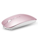 PEIBO 블루투스 5.2 마우스, 맥북, 아이패드 프로, 크롬북, 윈도우 노트북, DELL, HP PC용 충전식 무선 핑크 silver : 가온별밤