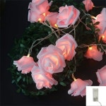 1PC 59.06IN/118.11IN 인공 장미 스트링 라이트, AA 배터리로 구동(제외), 방 및 발렌타인 데이 장식에 사용 : 포리세븐코퍼레이션