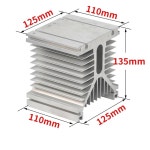 12VDC 24VDC 220VAC 팬(3상 10A-120A)을 사용하는 3상 고체 상태 릴레이 10A 25A 40A 60A 80A 100A 120A 알루미늄 방열판용 라디에이터... 