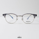 [케미렌즈 서비스] 티타늄 하금테 반뿔테 하은테 반테 블루라이트차단 남자 여자 안경 모던 패션 안경테 벤아이 모리노 m 9047 49 21 147... 