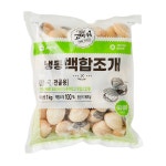 냉동백합조개 면세 1kg(60/80) 백합 홍합 조개 칼국수 봉골레 파스타 짬뽕 해물탕 : 덕자상회