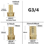 황동 파이프 피팅 호스 바브, BSP 수 커넥터 조인트 구리 커플러 어댑터, 14mm, 16mm, 19mm, 25mm, 32mm, 1/2 3/4 1  G1I2 x 14mm... 