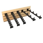 가정, 차고 또는 지하실을 위한 DGS 리테일 프로홈 프리시전 골프 클럽 보관 랙, 아이언, 웨지, 하이브리드 및 드라이버를 포함한 32개 보유... 