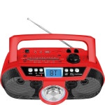 기술 프로 붐블루2R 충전식 블루투스 휴대용 태양광 스피커, USB/SD 입력, 30피트 : 준딜