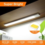 알레스 12v LED 라이트 스트립, 3색 디밍 가능 10.5w 1500LM 12볼트 스트립 RV 인테리어용 고정 장치, 밀폐형 화물 트레일러용 천장 바, RV...