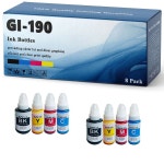 캐논 PIXMAG 1310 G3310 G2600 G3600 G3610 G4600 G4610 G1100 G2100 G2110 프린터(8팩)에 호환되는 GI-190 잉크병 교체용 : 미라클딜