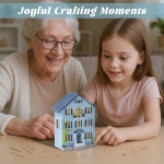 발렌타인 선물을 위한 가구가 있는 플레버 돌하우스 미니어처 DIY 하우스 키트 크리에이티브 룸 (몰란 하우스) Happy House : 오늘의콩