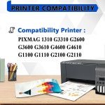 캐논 PIXMAG 1310 G3310 G2600 G3600 G3610 G4600 G4610 G1100 G2100 G2110 프린터(8팩)에 호환되는 GI-190 잉크병 교체용 : 미라클딜
