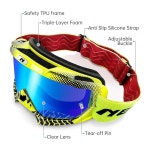 더트 바이크 고글 모터크로스 휠러 오프로드 안경 남성용 안티 포그 렌즈 : 엘림컴퍼니1315