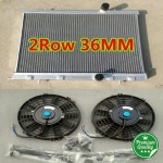 알루미늄 레이스 라디에이터 및 팬 푸조 206 GTI180 RC S16 2.0L EW10J4S 16v I4 수동 1999 2008 키트 00 01 02 03 05 07 : 준그린