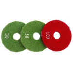 리지레이 3개입 3인치 금속 연마 패드 80mm 석재 광택 건식/습식 콘크리트 바닥 디스 : 월드정보52