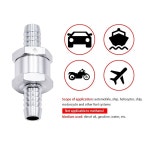 연료 가솔린 라인 오일 M-H-032-10mm를 위한 4Pcs 6-12mm 범용 조절 호스 클램프가 있는 mxuteuk 2Pcs 3/8 10mm 알루미늄 실버 논 리턴... 