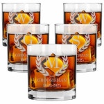 블루 리지 마운틴, 11온스 각인 위스키 잔 u2013 개인 맞춤 신랑 들러리 선물 베스트 맨 & 웨딩 파티 에칭 헤비 베이스, (5) 1 : 소로상회