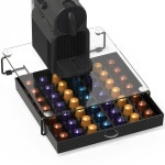 데코 브라더스 크리스탈 강화 유리 오리지널 라인 포드 홀더 서랍, 49 캡슐 정리함, 블랙 : 소로상회