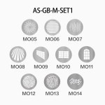 Nanlite AS-GB-M-SET PJ-BM-25-45 PJ-FMM-10/19/16 M 크기 GOBO 프로젝션 부착용 패턴 피스 : 청운유통.