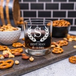 블루 리지 마운틴, 11온스 각인 위스키 잔 u2013 개인 맞춤 신랑 들러리 선물 베스트 맨 & 웨딩 파티 에칭 헤비 베이스, (5) 1 : 소로상회