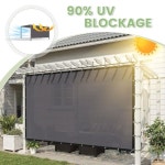 복스빈 90 그늘막 천 12 16피트(그롬멧 포함), 파티오, 백야드, 카포트, 가든, 그레이를 위한 야외 선 UV 블록 : 라임코끼리스토어
