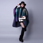 숄 인디고마린 어깨숄 바이미 여성 여성용 니트 판쵸 목도리 케이프 겨울l : 오션트렌스