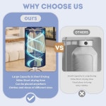 휴대용 의류 건조기 가족 아파트 여행 및 RV를 위한 대용량 업그레이드 신발을 미니 900W 고속 빠르고 쉽게 사용 가능한 접이식 소형 : 구마 Shop