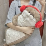 G1739 정품 해달 듀오 수면 쿠션 봉제인형 선물 바디필로우 침대 : 쿠마네상점