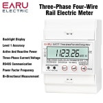 4P 80A 3상 4선 양방향 에너지 미터 전력량계 DIN 레일 AC 3 230/400V LCD 다기능 디스플레이 : 라이크유컴퍼니
