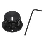 메카닉시티 알루미늄 너드 포텐티오미터 노브 1/4인치 볼륨 톤 컨트롤 탑햇 기타 악기 오디오 믹서 앰프 블랙 1 Gold : 자성알파