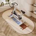 실내자전거 매트 운동 홈짐 자전거 소음 충격 흡수 120x180/무취길쭉이/융타원형 : 케이앤에이치컴퍼니