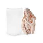 DIY 아로마테라피 캔들 왁스 석고 폴리머 점토 장식을 위해 캔들 몰드 수지 주조 실리콘 몰드를 들고 있는 잭뷰어 3D 버진 : 쇼픽스91