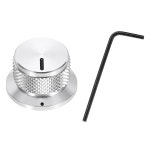 메카닉시티 알루미늄 너드 포텐티오미터 노브 1/4인치 볼륨 톤 컨트롤 탑햇 기타 악기 오디오 믹서 앰프 실버 1 Gold : 자성알파