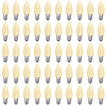 크리스마스 실내 야외 스트링 조명용 C9 샤터프루프 리드 전구, E17 인터미디엄 베이스, 상업용 등급 홀리데이 전구, 웜 화이트, 50 : 쇼픽스91